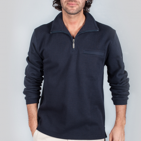 JULES - Sporty sweater with zip collar